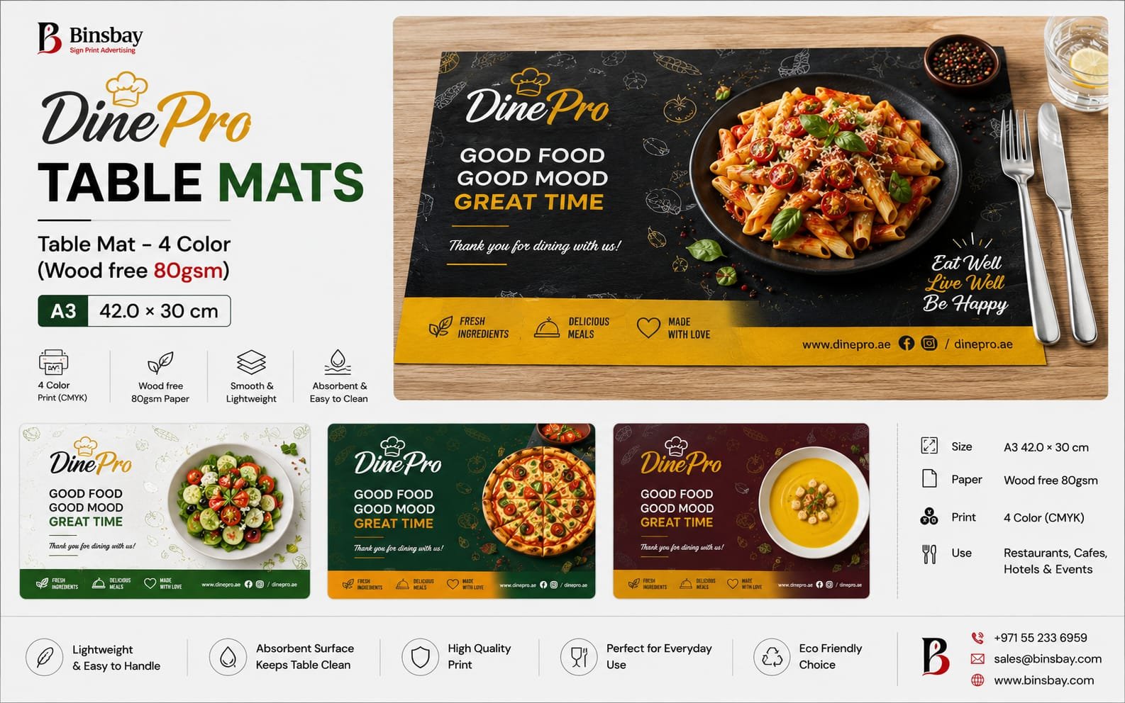 1 DinePro Table Mats - Image 1